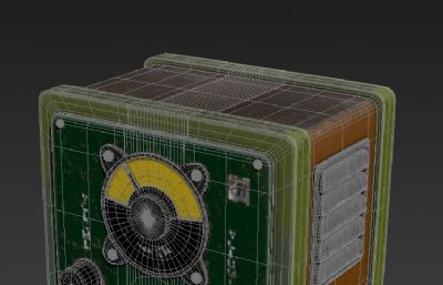 旧时广播小仪器3D模型