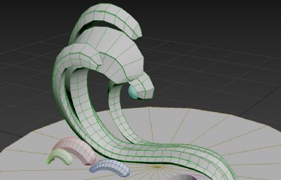 海浪浪花su模型与3D模型素模,su与max两种文件格式