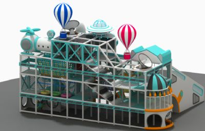 新淘气堡水上乐园,海洋球组合3D模型