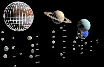全网最全太阳系行星与卫星3D模型,不含体积过小天体,贴图整理不易多多支持