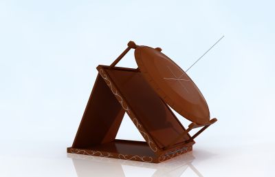 汝阴侯墓出土的天文仪器,天文仪3D模型