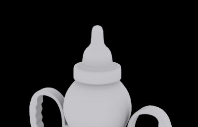 葫芦造型的奶瓶3D模型素模
