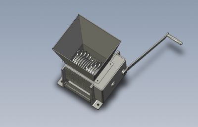 手动破碎机,碎料机STEP格式图纸模型