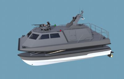 军用海上预警,巡逻船图纸模型,RHINO设计,3DM,STP格式