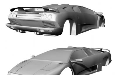兰博基尼外型车壳STL格式模型