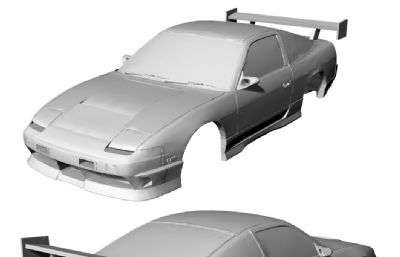 日产尼桑nissan 180SX汽车车壳STL格式模型
