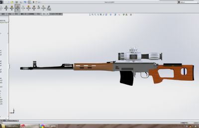 SVD狙击步枪solidworks设计模型