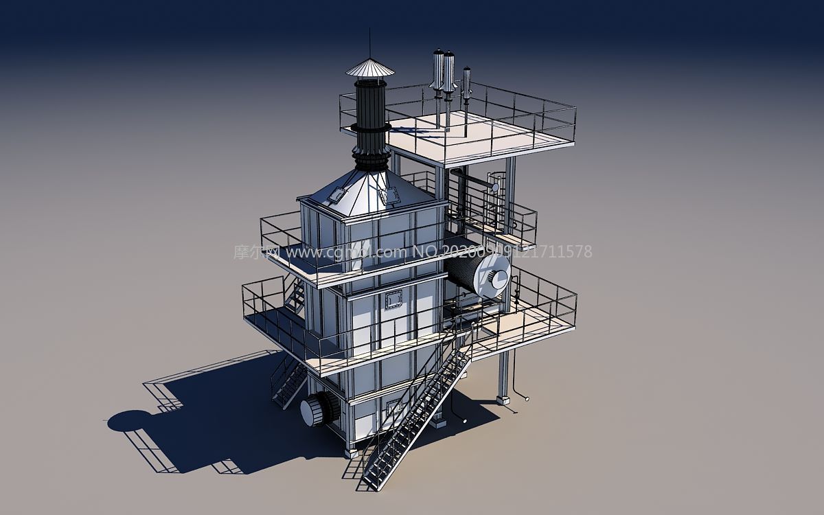 余热锅炉3D模型