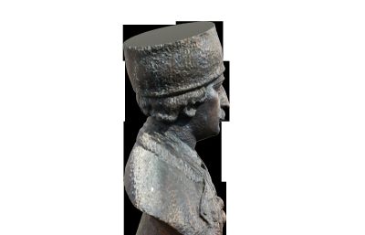 鲁金·阿马纳特,科学家铜像雕塑3D模型,可打印