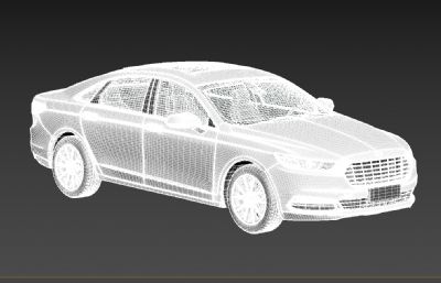 福特Taurus汽车3D模型,MAX,FBX两种格式
