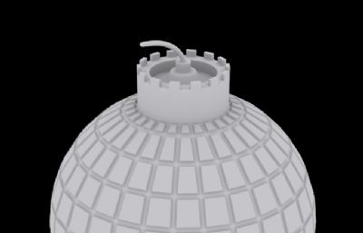 球型地雷3D模型白模