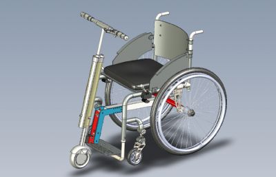 电动轮椅STP格式图纸模型