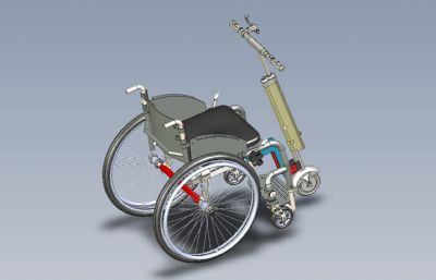 电动轮椅STP格式图纸模型