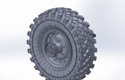 汽车前轮轮毂轮胎剖析结构图纸模型,STEP格式(百度网盘下载）