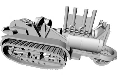 霍尔特公司的履带式装甲拖拉机STL模型