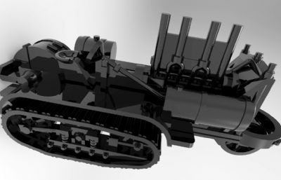 霍尔特公司的履带式装甲拖拉机STL模型