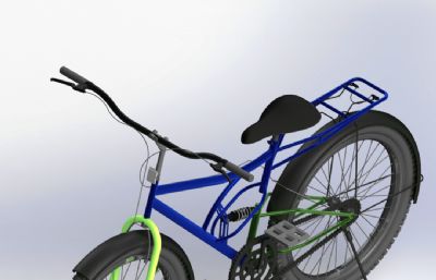 带减震的自行车模型,IGS格式