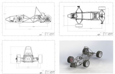 沃恩专业赛车钢架结构图纸模型(百度网盘下载）