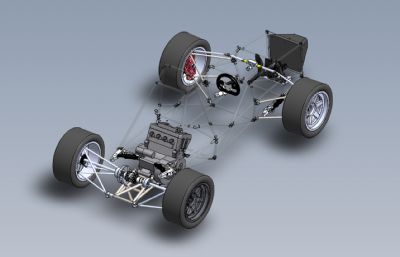 沃恩专业赛车钢架结构图纸模型(百度网盘下载）