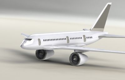 波音787飞机外型3D模型
