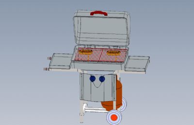 煤气烤架,烧烤架3D模型