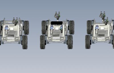 仿步战车造型的玩具小车3D模型,STP格式