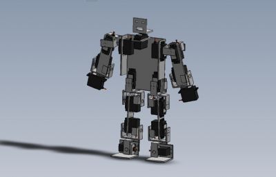 金属件打造的变形机器人模型