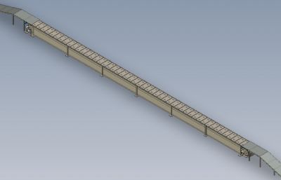 木板式链条输送机STEP格式模型