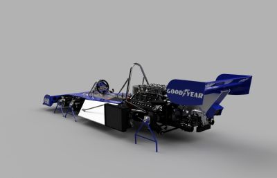 F1六轮赛车STEP格式图纸模型