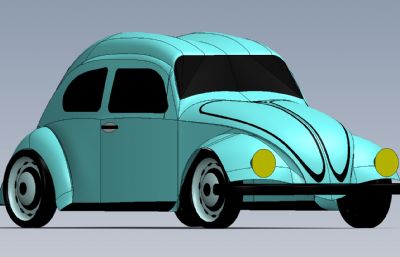 甲壳虫汽车外壳3D模型