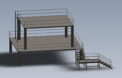 楼梯和走道工作平台3D模型