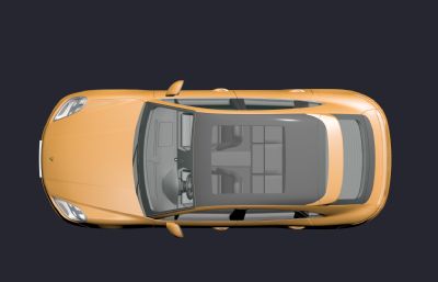 2020款保时捷Cayenne Turbo Coupe汽车3D模型,max+fbx格式