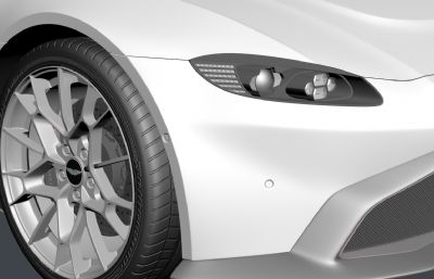 2020款阿斯顿马丁Antage AMR汽车3D模型,max+fbx格式