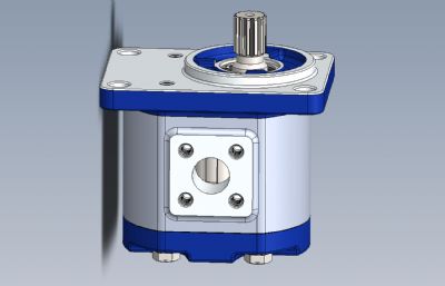外齿轮泵3D模型,STEP格式模型