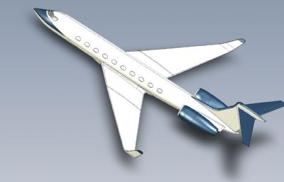 加拿大庞巴迪BD-700环球快车飞机STP格式模型