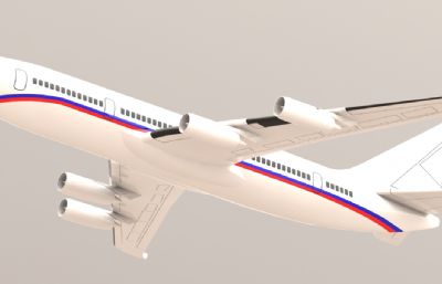 伊尔-96客机3D模型