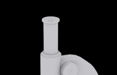 简易显微镜3D模型白模