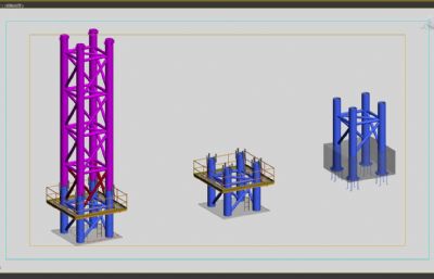 格构柱3D模型