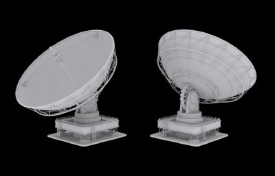 天线,雷达,信号收发装置3D模型,OBJ格式