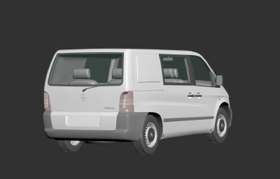 奔驰 VITO 112 cdi商务车3D模型,MAX+FBX格式