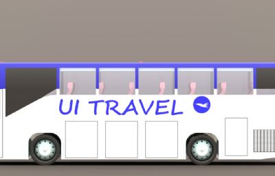 旅游大巴客车简易模型