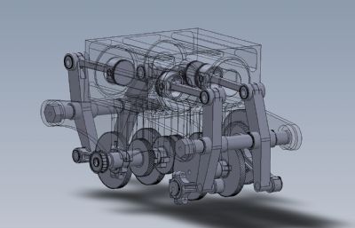 发动机曲轴机构Solidworks设计图纸模型