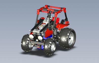 沙漠赛车,沙滩车3D模型,STP格式