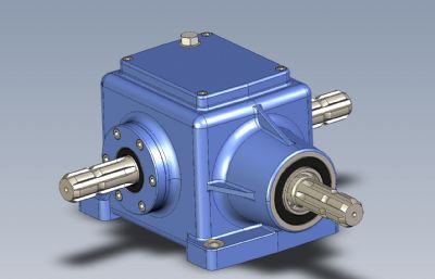 螺旋锥齿轮箱3D模型