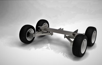 四轮车轴3D模型