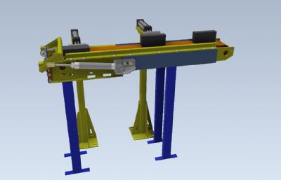 冷锯输送机3D模型,STP格式