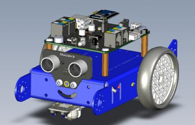 编程机器人车STP格式模型