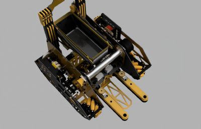 一个机器小车3D模型,STEP格式(网盘下载)