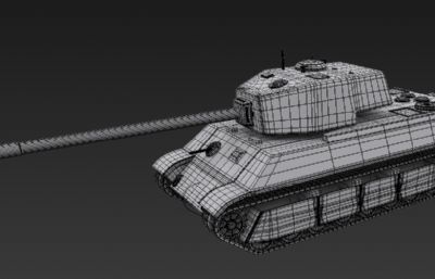法系  AMX M4 mle 45重型坦克3D模型