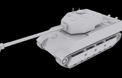 法系  AMX M4 mle 45重型坦克3D模型